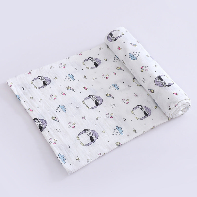 Newborn Bamboo Cotton Swaddle Blanket | Double-Layer Gauze Wrap for Babies (0–2Y)