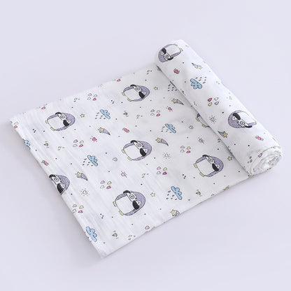 Newborn Bamboo Cotton Swaddle Blanket | Double-Layer Gauze Wrap for Babies (0–2Y)