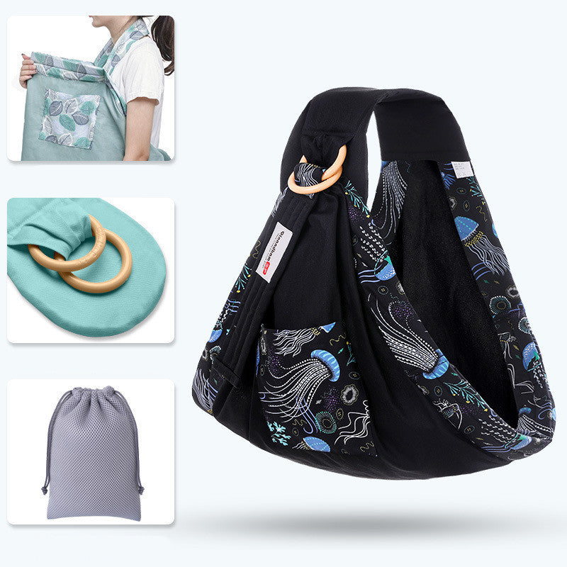 Baby Wrap Carrier Sling – Adjustable Infant Carrier for Newborn to Toddler, Soft Breathable Cotton Baby Sling for Breastfeeding & Hands-Free Carry