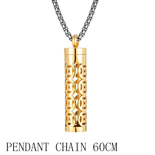 Aromatherapy Necklace Diffuser – Titanium Steel Essential Oil Locket Pendant, Perfume Diffuser Jewelry for Women & Men