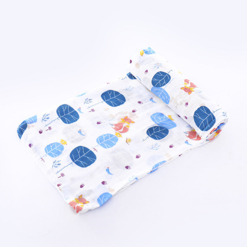 Newborn Bamboo Cotton Swaddle Blanket | Double-Layer Gauze Wrap for Babies (0–2Y)