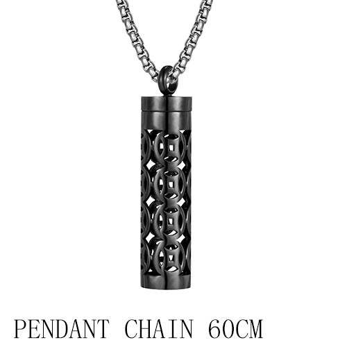 Aromatherapy Necklace Diffuser – Titanium Steel Essential Oil Locket Pendant, Perfume Diffuser Jewelry for Women & Men