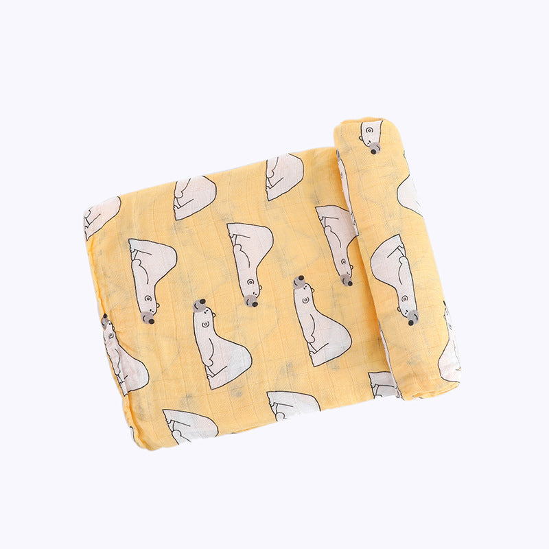 Newborn Bamboo Cotton Swaddle Blanket | Double-Layer Gauze Wrap for Babies (0–2Y)