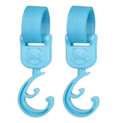 Baby Stroller Hooks 2PCS – Universal Stroller Clips for Diaper Bags, Heavy Duty Pram Hooks for Shopping & Travel Accessories