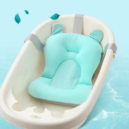 Baby Bath Support Seat – Newborn Bath Cushion Anti-Slip Floating Bath Pillow for Infant Tub, Soft Mesh Baby Bath Lounger
