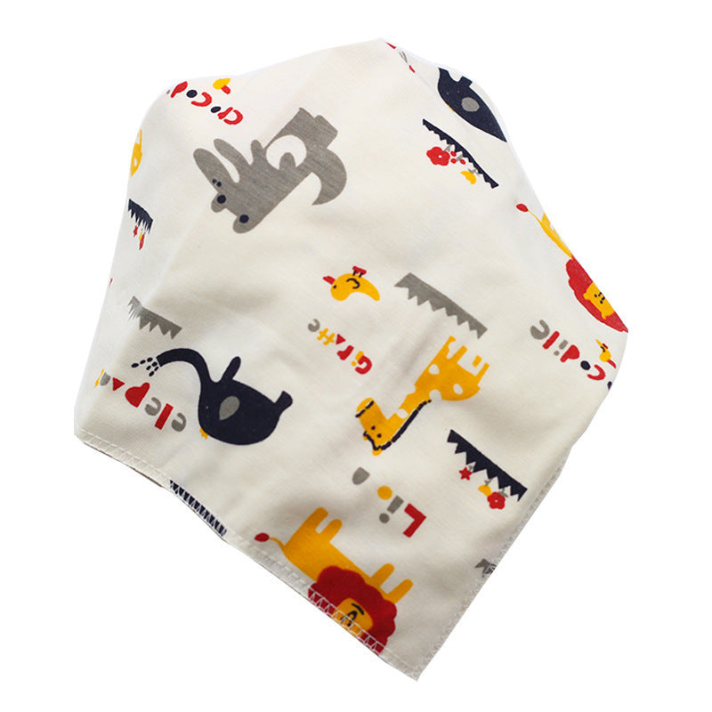 Cute Baby Bandana Bibs, Adjustable Snaps for Newborns & Toddlers Cotton Drool Bibs, Printed Baby Slabber