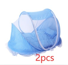 Foldable Baby Mosquito Net Bed with Mattress & Pillow – Portable Infant Travel Crib Tent, Breathable Insect Protection Baby Bed
