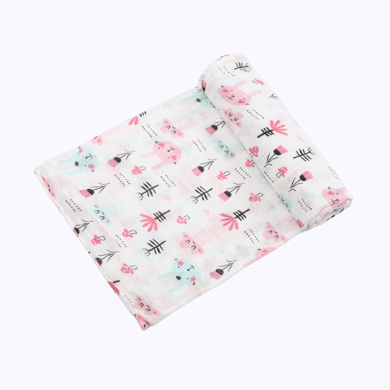 Newborn Bamboo Cotton Swaddle Blanket | Double-Layer Gauze Wrap for Babies (0–2Y)