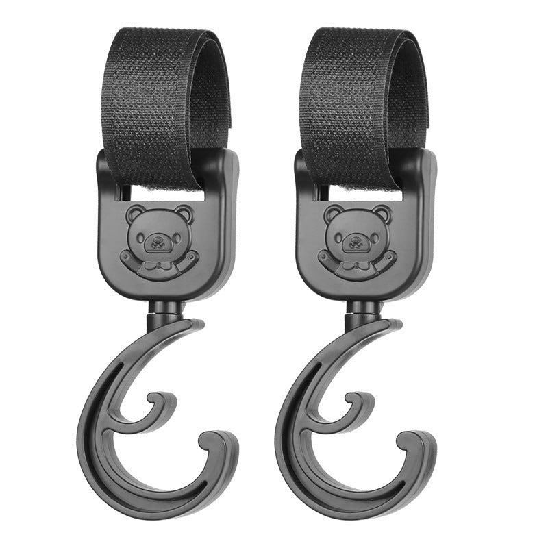 Baby Stroller Hooks 2PCS – Universal Stroller Clips for Diaper Bags, Heavy Duty Pram Hooks for Shopping & Travel Accessories