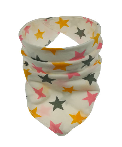 Cute Baby Bandana Bibs, Adjustable Snaps for Newborns & Toddlers Cotton Drool Bibs, Printed Baby Slabber