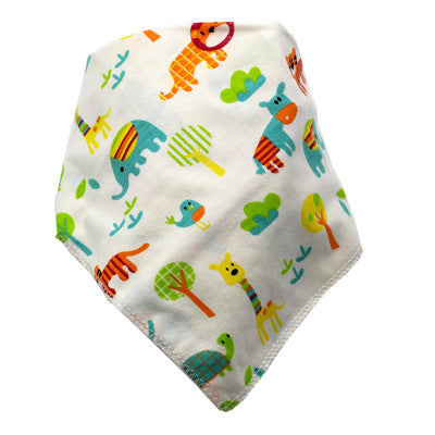 Cute Baby Bandana Bibs, Adjustable Snaps for Newborns & Toddlers Cotton Drool Bibs, Printed Baby Slabber