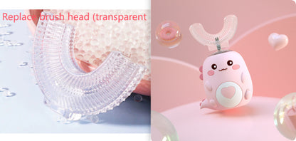 Kids Electric Toothbrush U-Shaped – 360° Automatic Sonic Toothbrush for Children, USB Rechargeable Silicone Baby Toothbrush