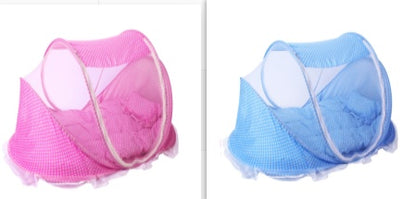 Foldable Baby Mosquito Net Bed with Mattress & Pillow – Portable Infant Travel Crib Tent, Breathable Insect Protection Baby Bed