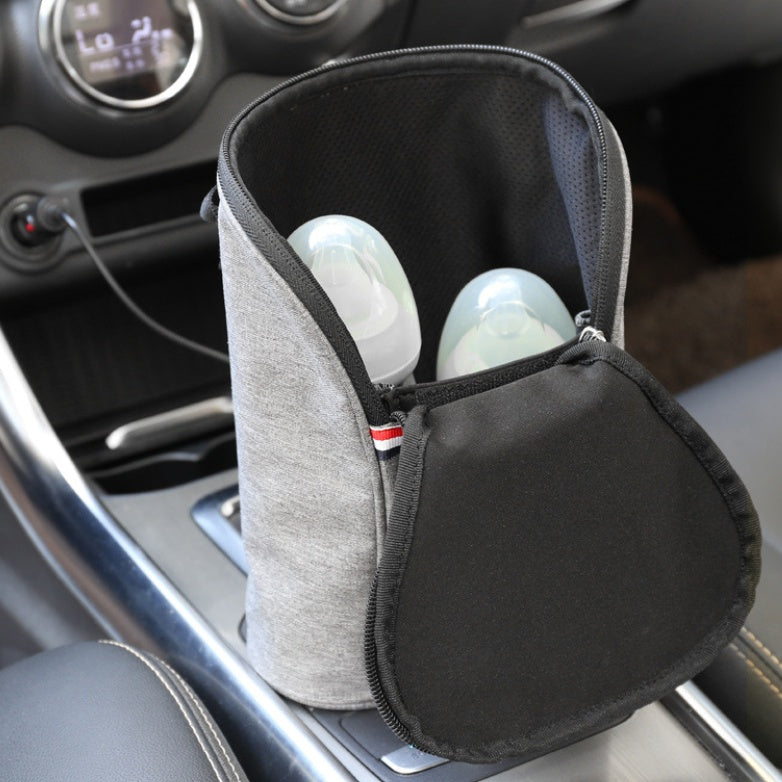 Car USB Baby Bottle Warmer – Portable Travel Milk Warmer with Temperature Display for Breast Milk, Fits Most Bottles