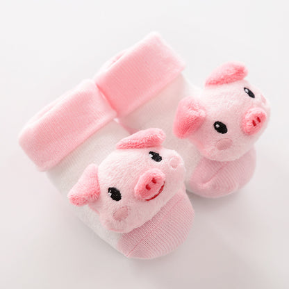 Cute Animals Soft Baby Anti-Slip Socks, Toddler Socks for Babies, Kids Socks for 10-36 months