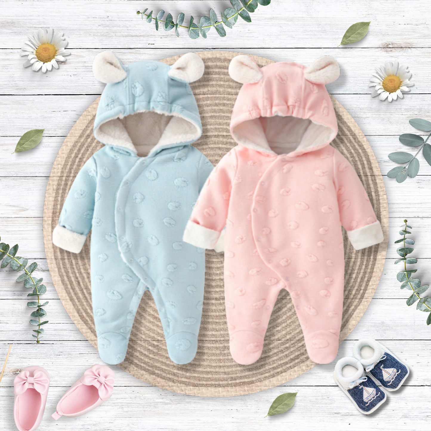 Cozy Baby Onesie – Adorable Hooded Romper for Newborns & Infants