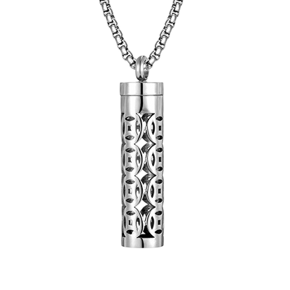 Aromatherapy Necklace Diffuser – Titanium Steel Essential Oil Locket Pendant, Perfume Diffuser Jewelry for Women & Men