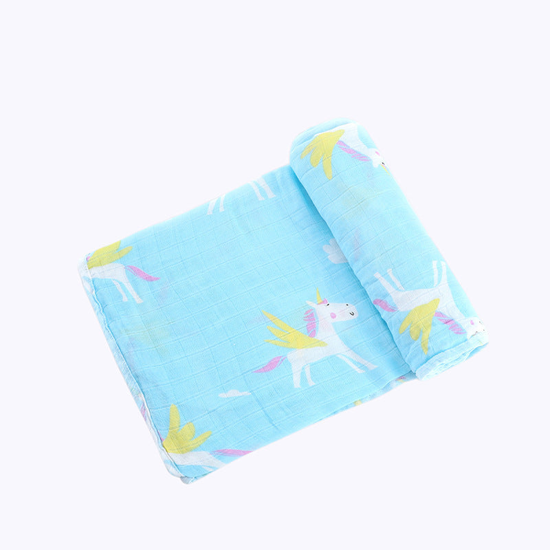 Newborn Bamboo Cotton Swaddle Blanket | Double-Layer Gauze Wrap for Babies (0–2Y)