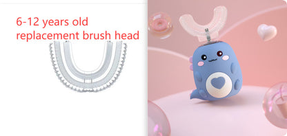 Kids Electric Toothbrush U-Shaped – 360° Automatic Sonic Toothbrush for Children, USB Rechargeable Silicone Baby Toothbrush