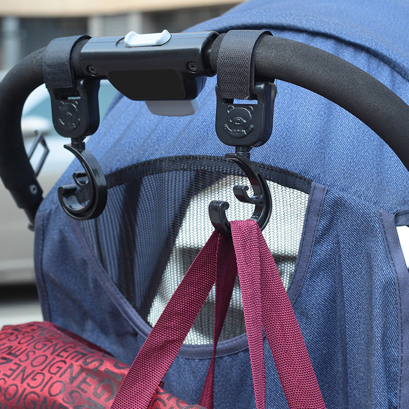 Baby Stroller Hooks 2PCS – Universal Stroller Clips for Diaper Bags, Heavy Duty Pram Hooks for Shopping & Travel Accessories