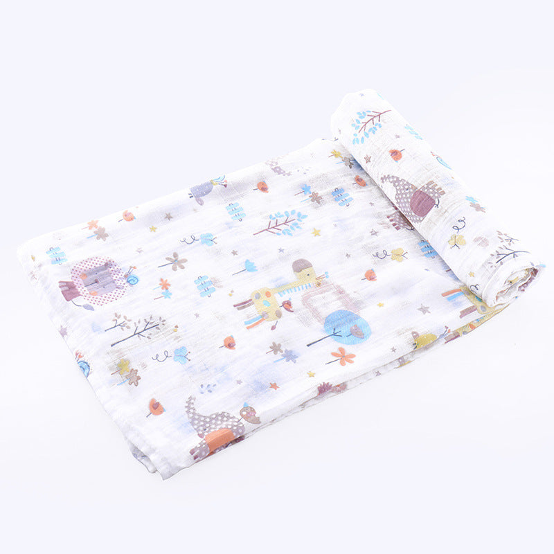 Newborn Bamboo Cotton Swaddle Blanket | Double-Layer Gauze Wrap for Babies (0–2Y)