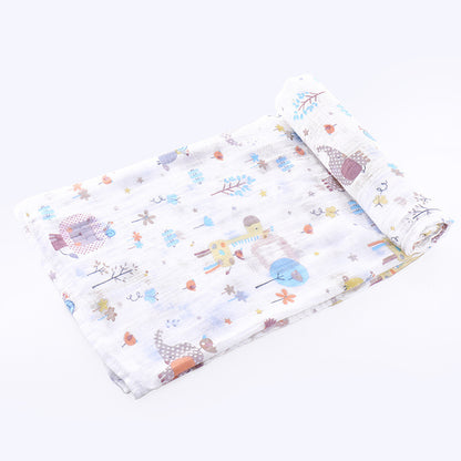 Newborn Bamboo Cotton Swaddle Blanket | Double-Layer Gauze Wrap for Babies (0–2Y)