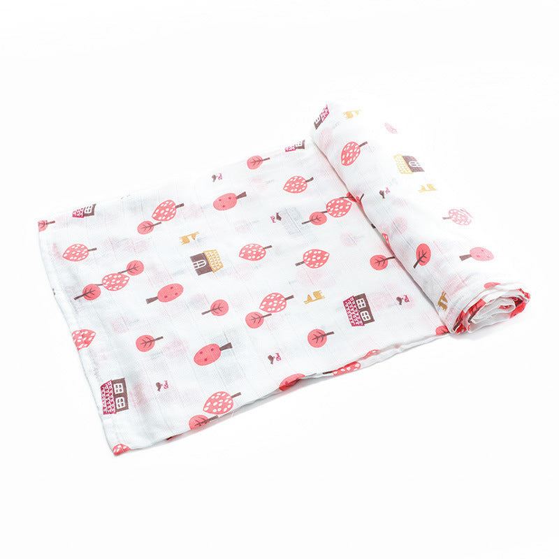 Newborn Bamboo Cotton Swaddle Blanket | Double-Layer Gauze Wrap for Babies (0–2Y)
