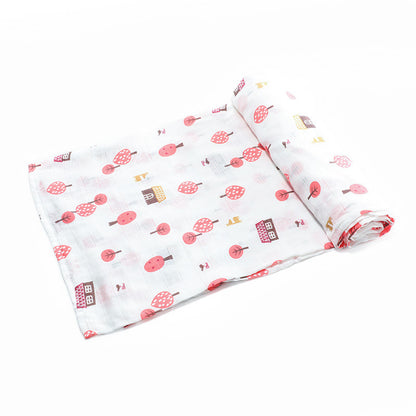 Newborn Bamboo Cotton Swaddle Blanket | Double-Layer Gauze Wrap for Babies (0–2Y)
