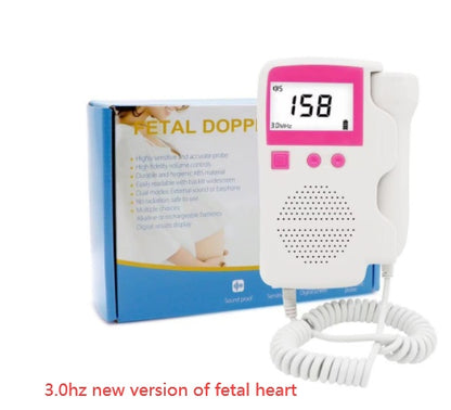 Fetal Heart Rate Monitor for Home Use – Pregnancy Baby Heartbeat Detector, Digital LCD Fetal Doppler, Safe & Easy 12–40 Weeks