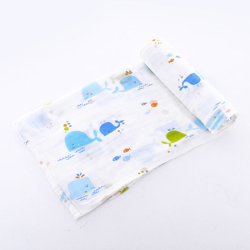 Newborn Bamboo Cotton Swaddle Blanket | Double-Layer Gauze Wrap for Babies (0–2Y)