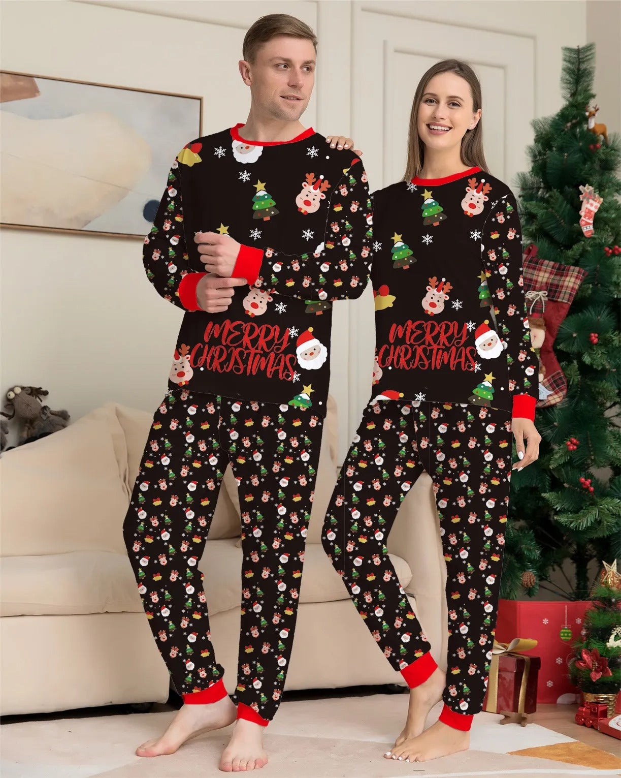 Family Christmas Matching Pajamas Set – Xmas Family PJs for Adults, Kids & Baby, Holiday Sleepwear Outfit for Christmas Photos & Gifts
