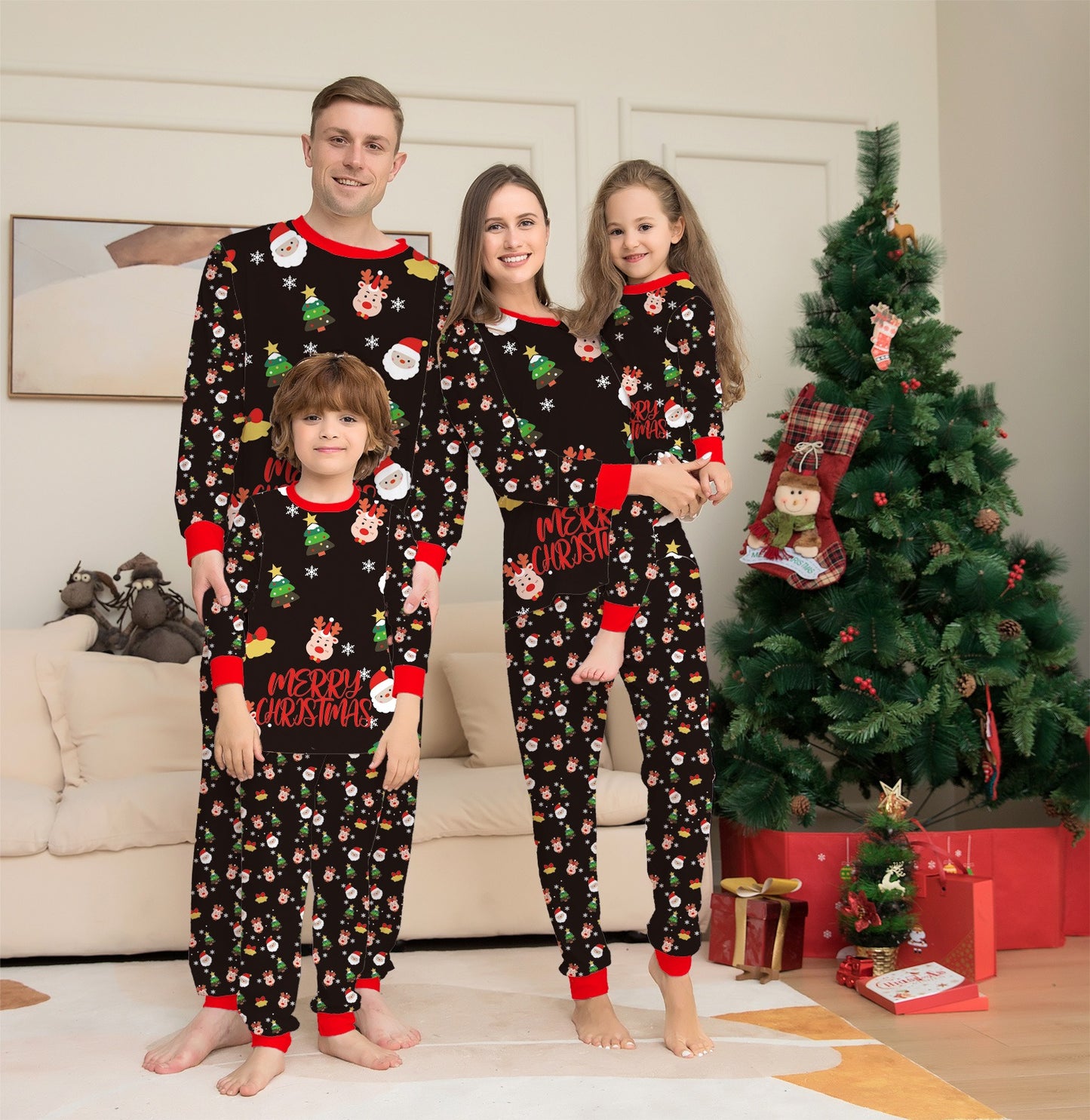 Family Christmas Matching Pajamas Set – Xmas Family PJs for Adults, Kids & Baby, Holiday Sleepwear Outfit for Christmas Photos & Gifts