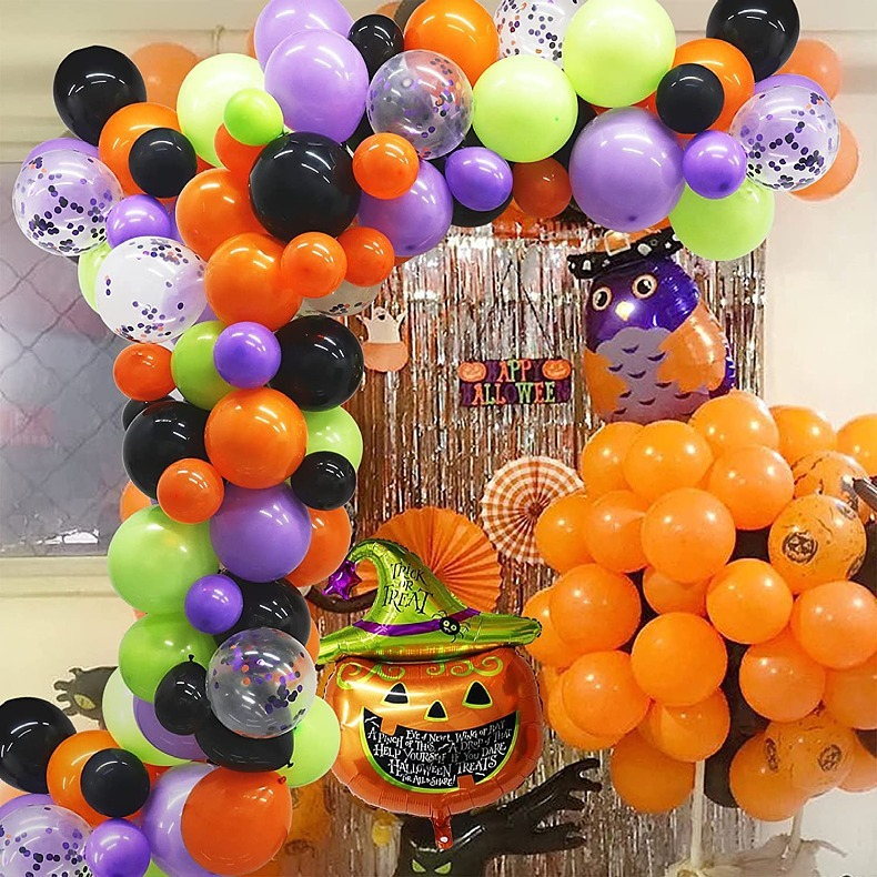 Halloween Party Decor - Latex Balloons Set for Birthday Halloween Decorations